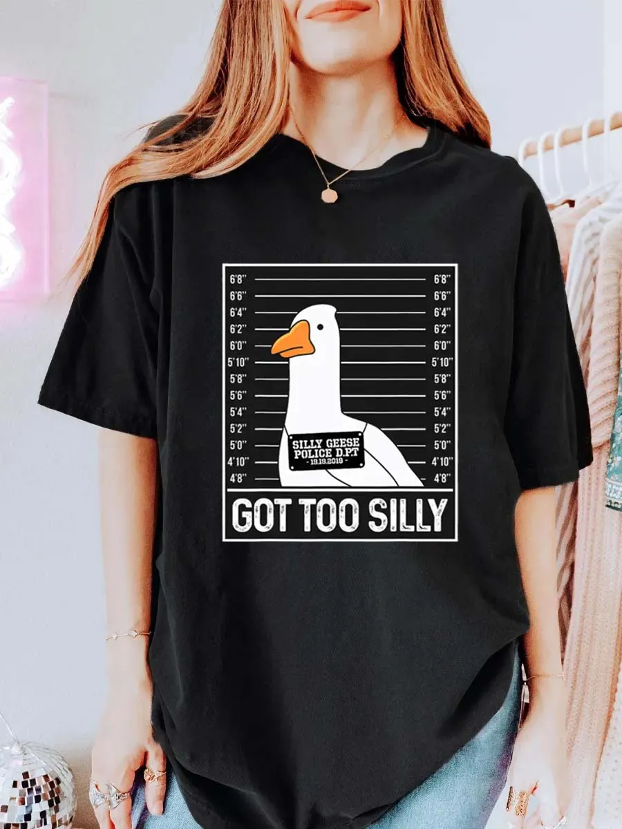Vintage Got Too Silly Oversize Graphic Tee