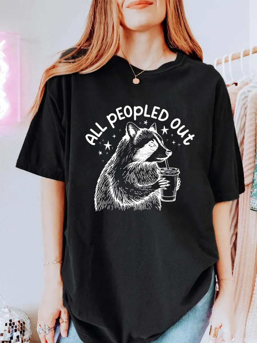 Vintage All People Out Oversize Graphic Tee