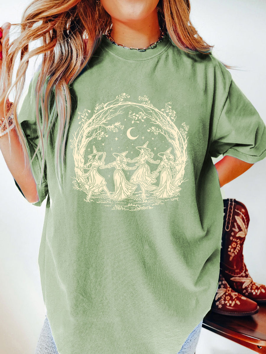 Vintage Witch Trials Oversize Graphic Tee