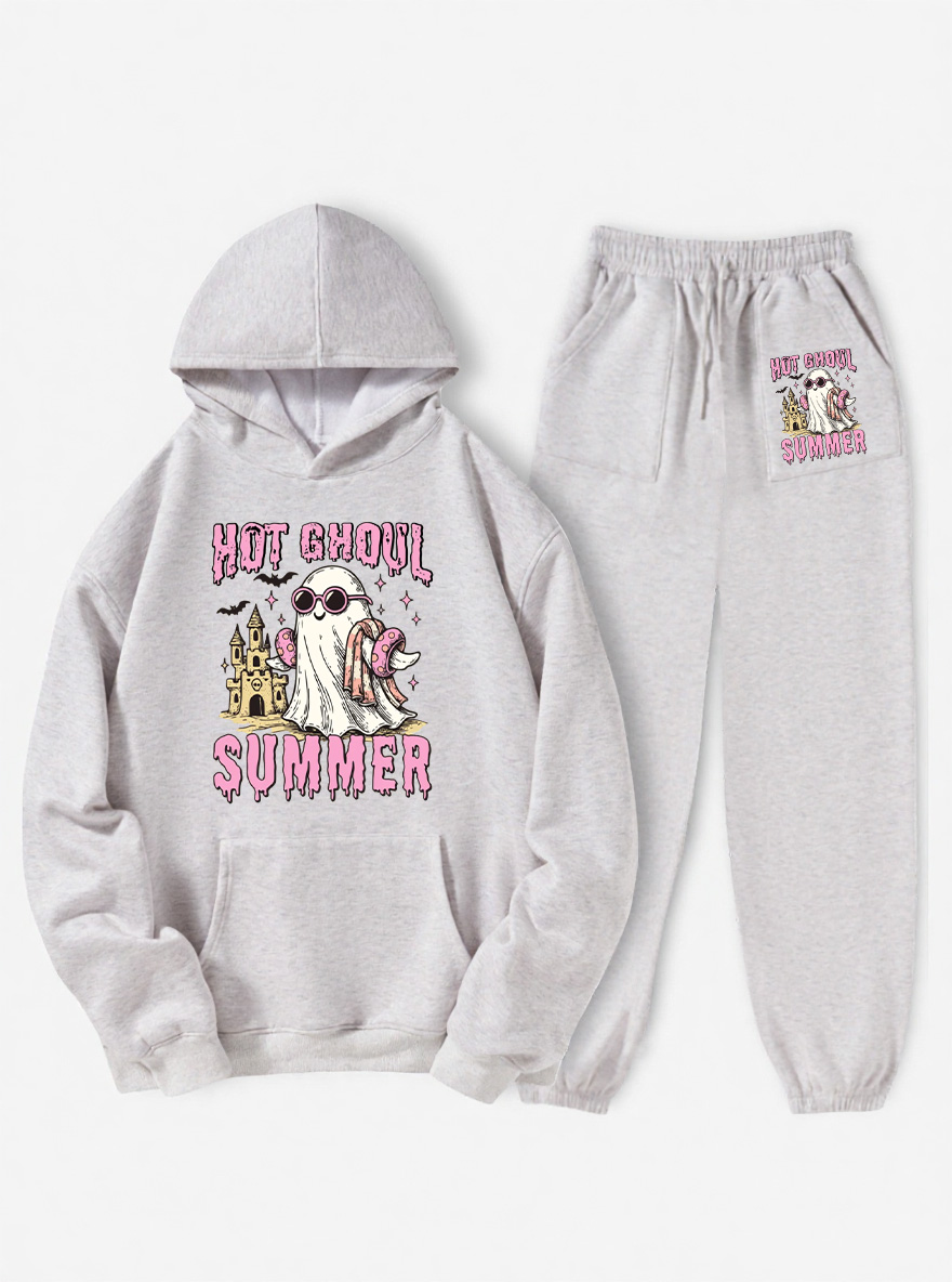 Vintage Hot Ghoul Summer Fleece Hoodie Suit