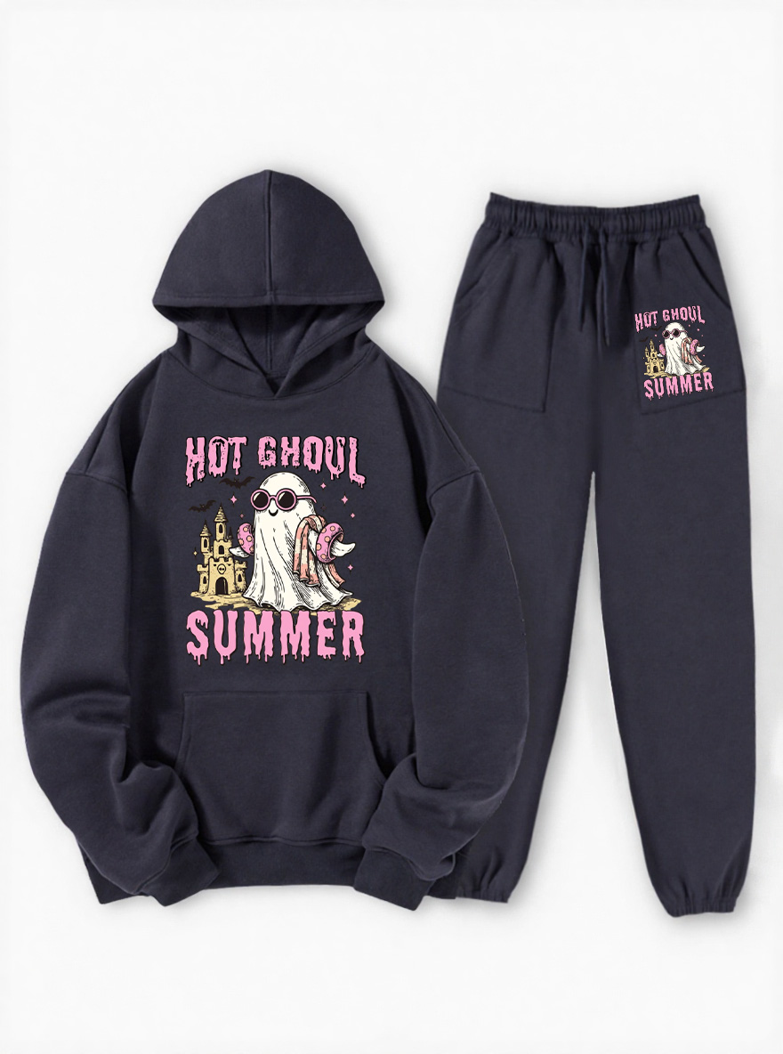 Vintage Hot Ghoul Summer Fleece Hoodie Suit