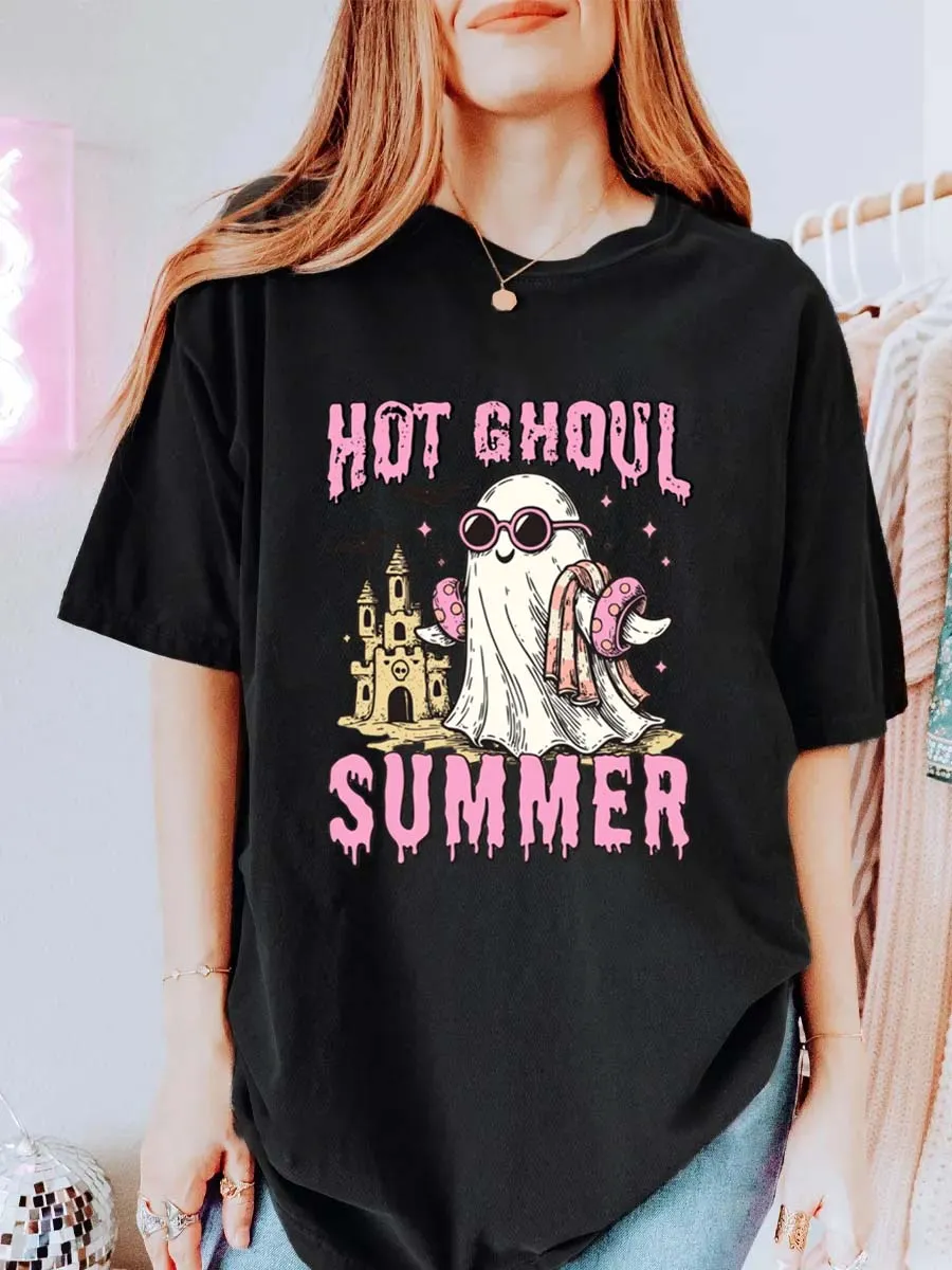 Vintage Hot Ghoul Summer Oversize Graphic Tee