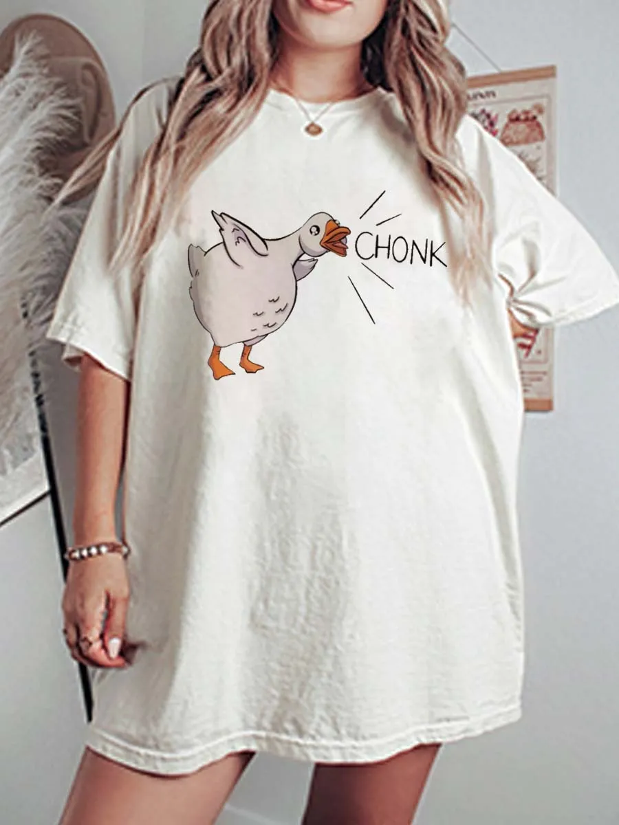 Vintage Chonk Goose Oversize Graphic Tee
