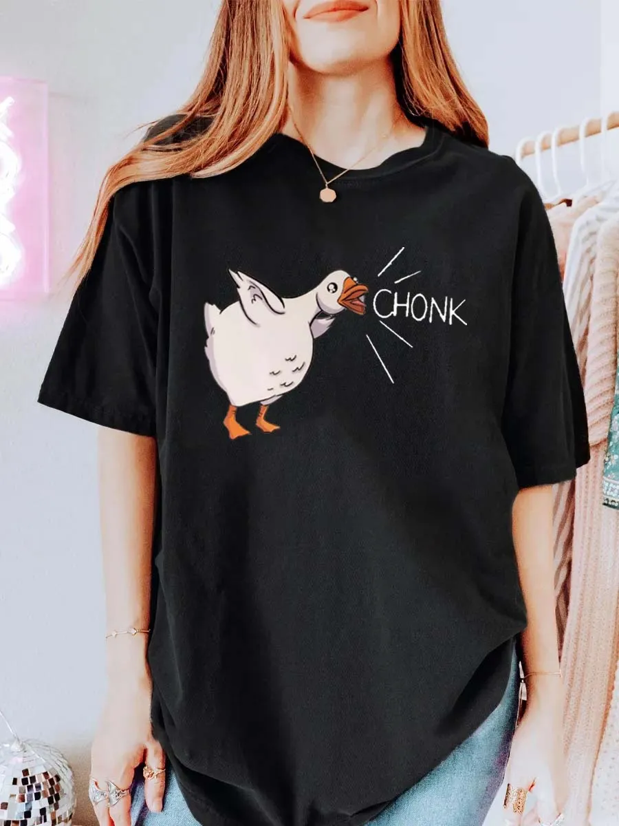 Vintage Chonk Goose Oversize Graphic Tee