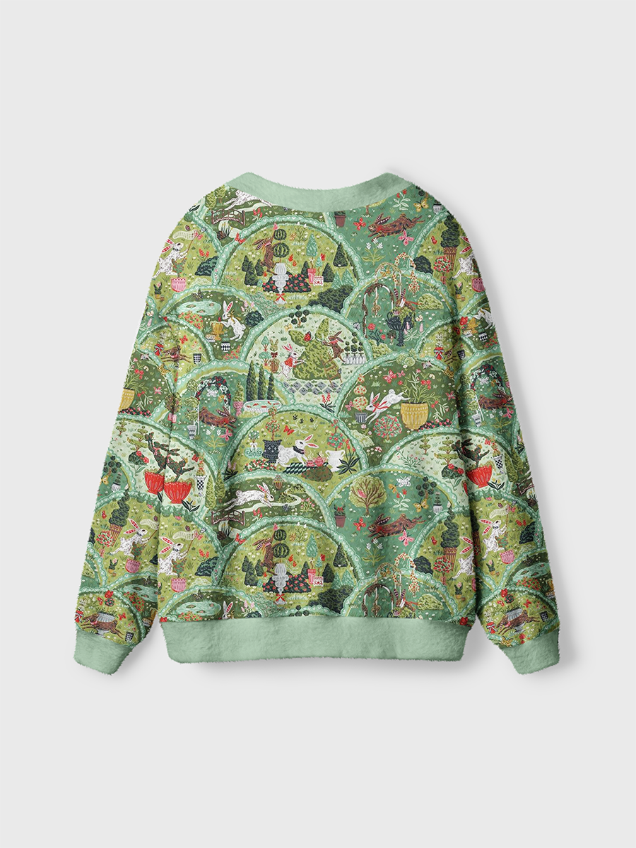 Vintage Scalloped Retro Garden Cardigan Sweaters