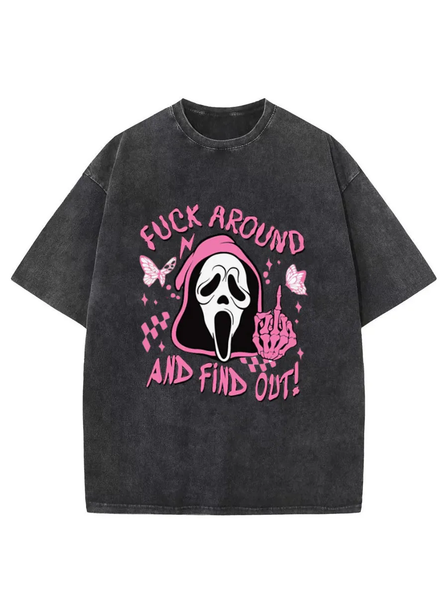 Vintage Fuck Around And Find Out Oversize Washed T-Shirt