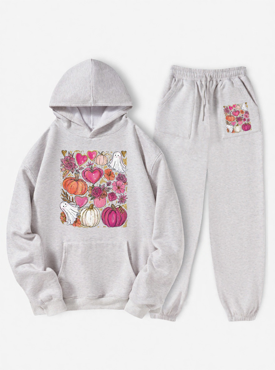 Vintage Love At First Fright Oversize Washed Fleece Hoodie Suit