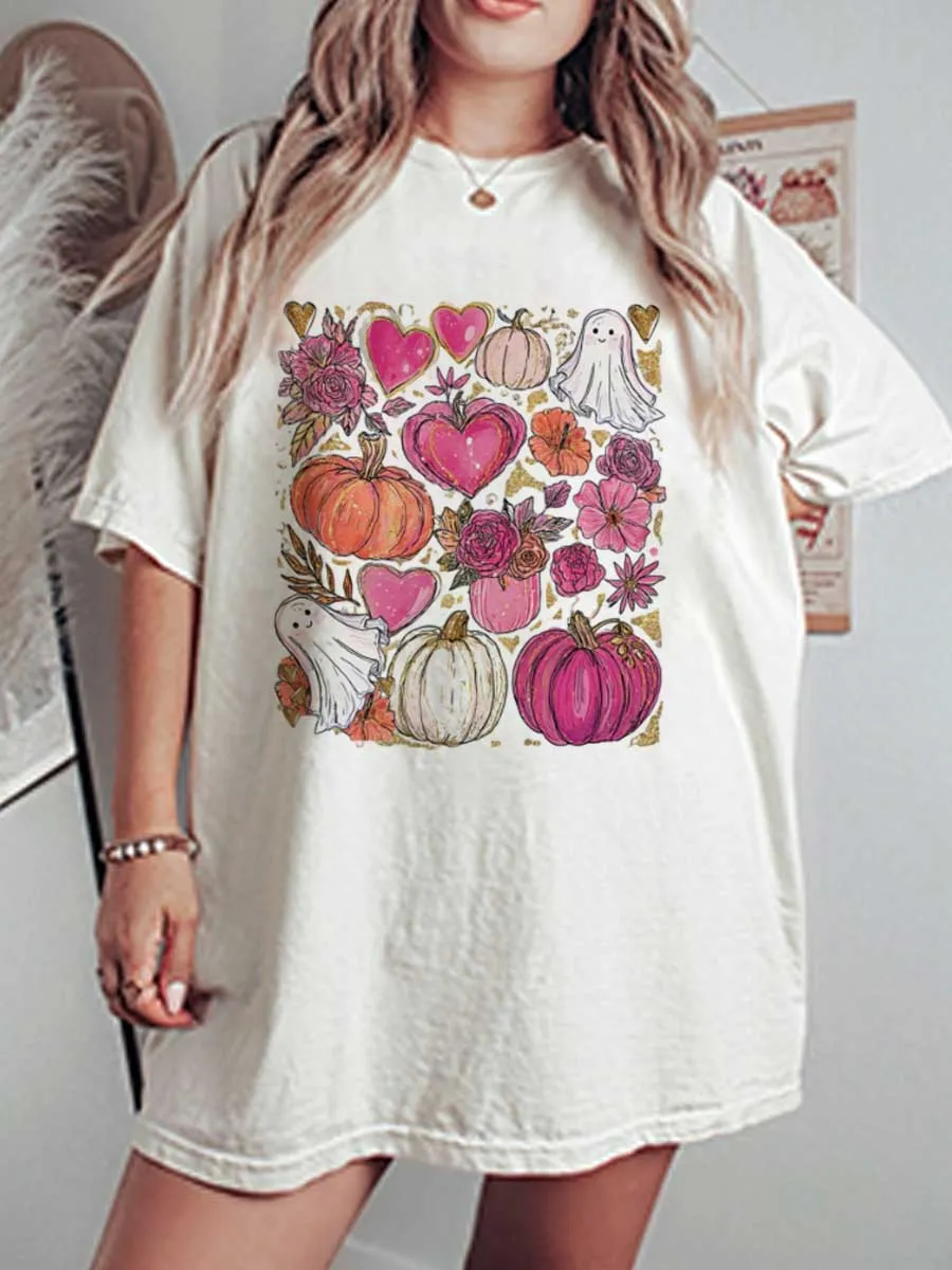 Vintage Love At First Fright Oversize Graphic Tee