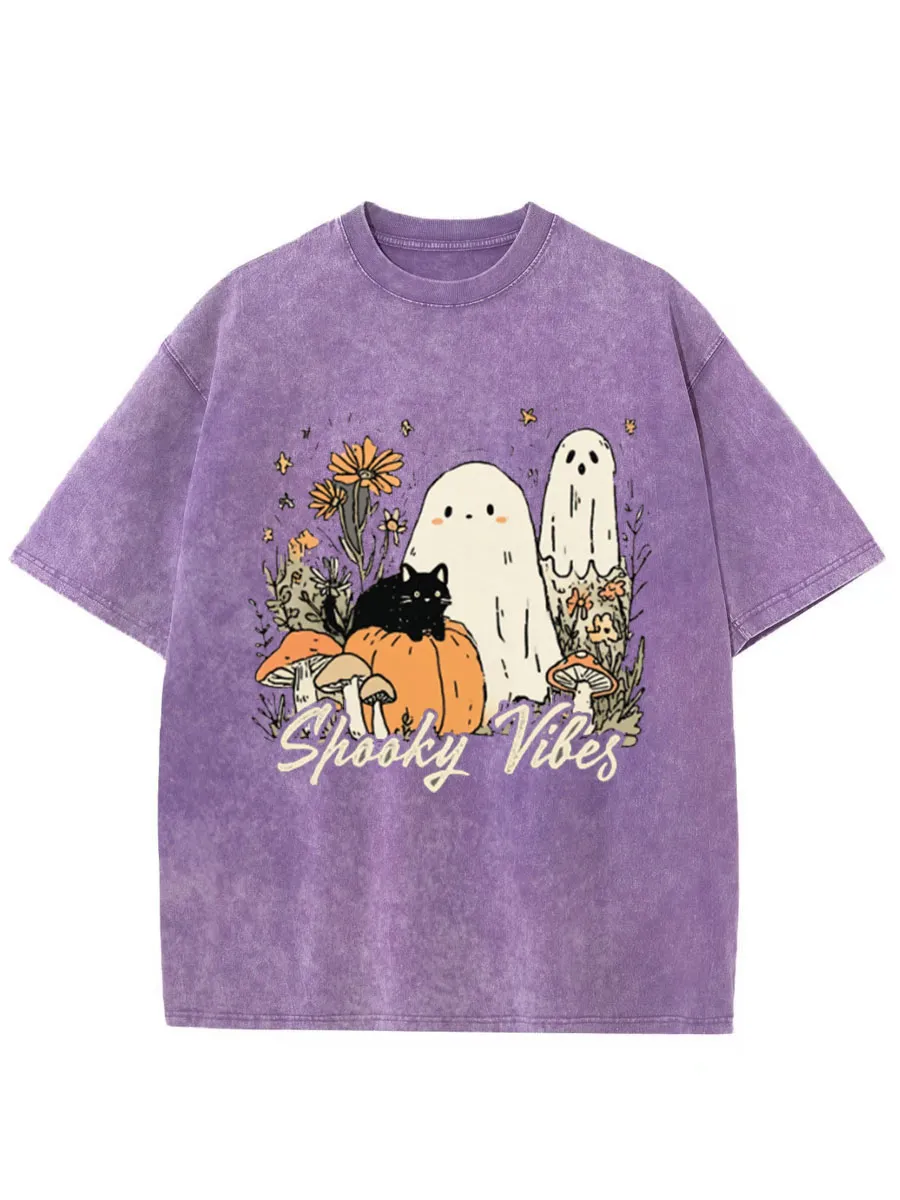 Vintage Ghouls Will Be Ghouls Oversize Washed T-Shirt