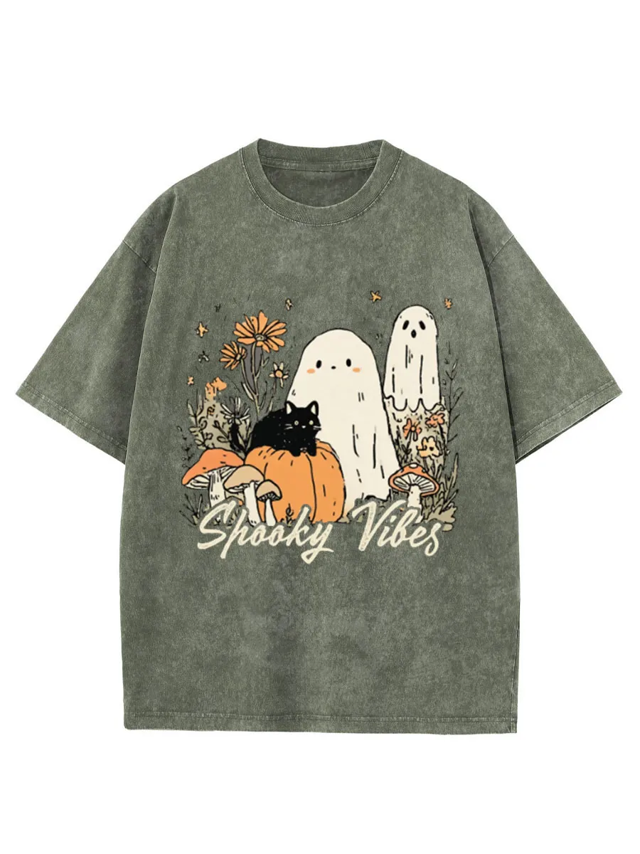 Vintage Ghouls Will Be Ghouls Oversize Washed T-Shirt