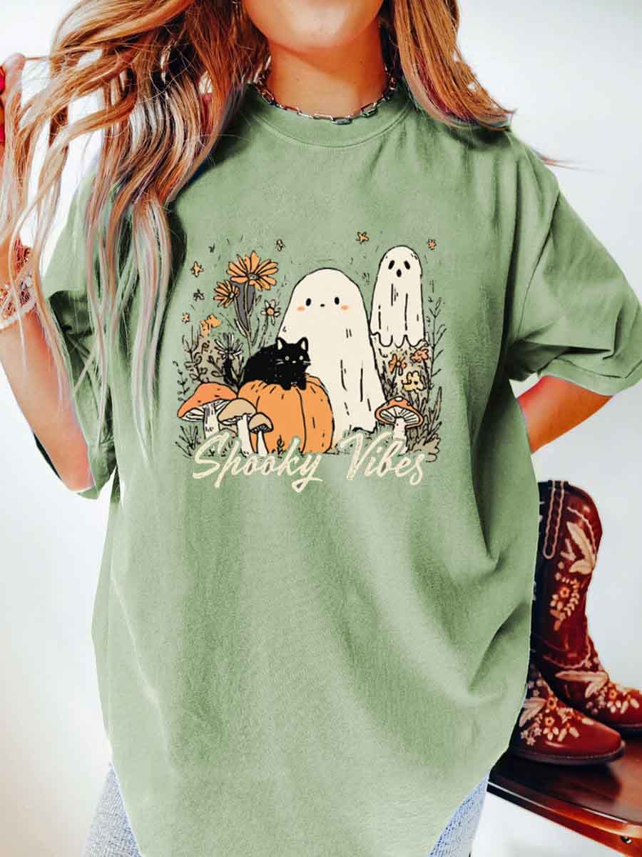 Vintage Ghouls Will Be Ghouls Oversize Graphic Tee