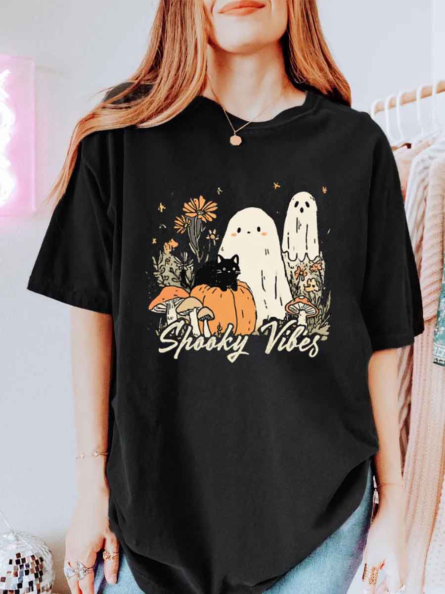Vintage Ghouls Will Be Ghouls Oversize Graphic Tee
