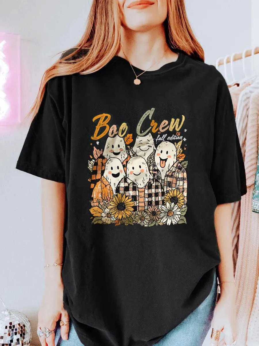 Vintage Boo Crew Fall Edition Oversize Graphic Tee