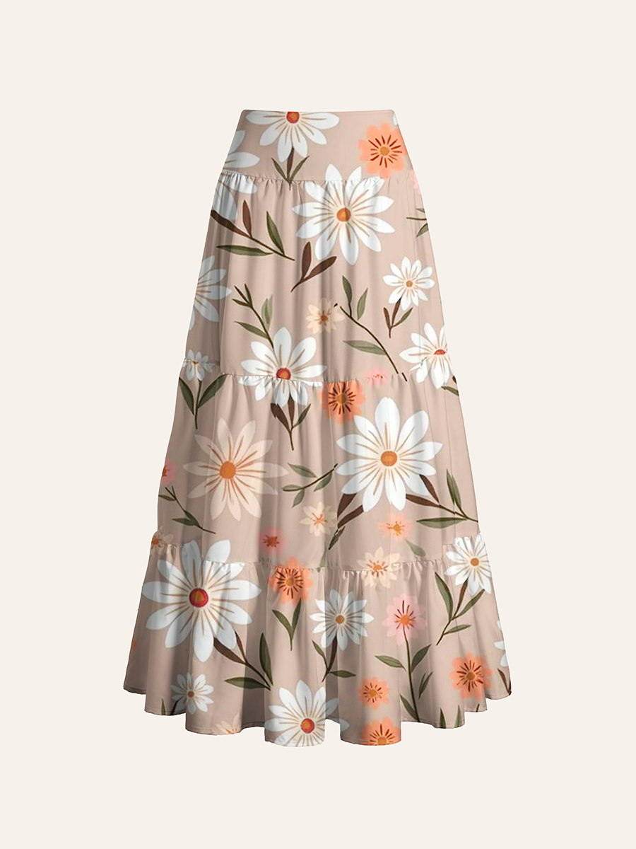 Soft Boho Daisy Convertible Maxi Skirts