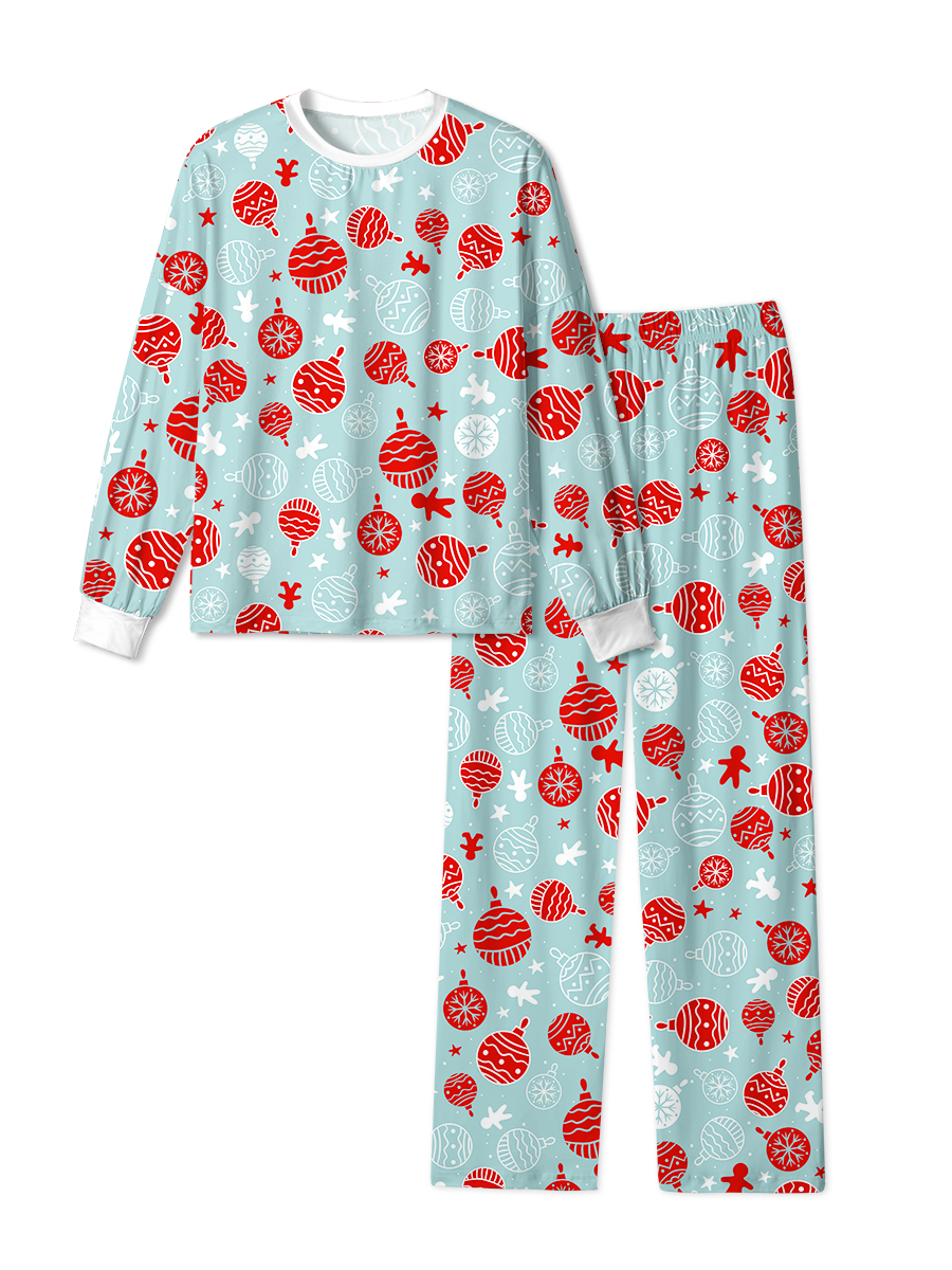 Vintage Blue Stars Snowflakes Christmas Pajama