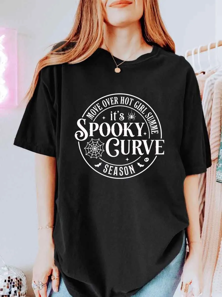 Vintage Spooky Curve Oversize Graphic Tee