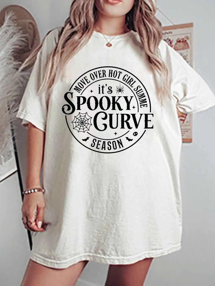 Vintage Spooky Curve Oversize Graphic Tee