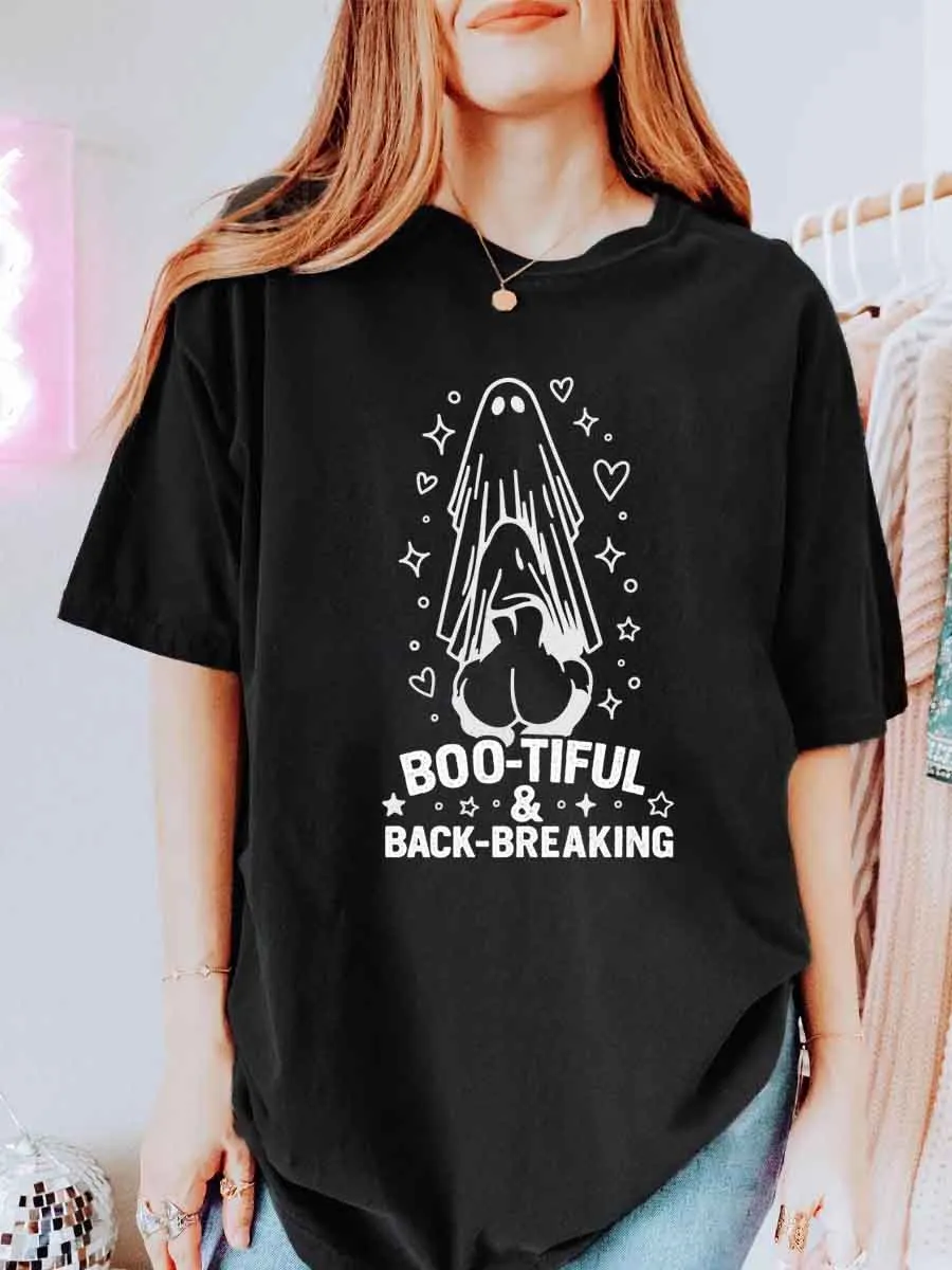 Vintage Boo-Tiful Oversize Graphic Tee