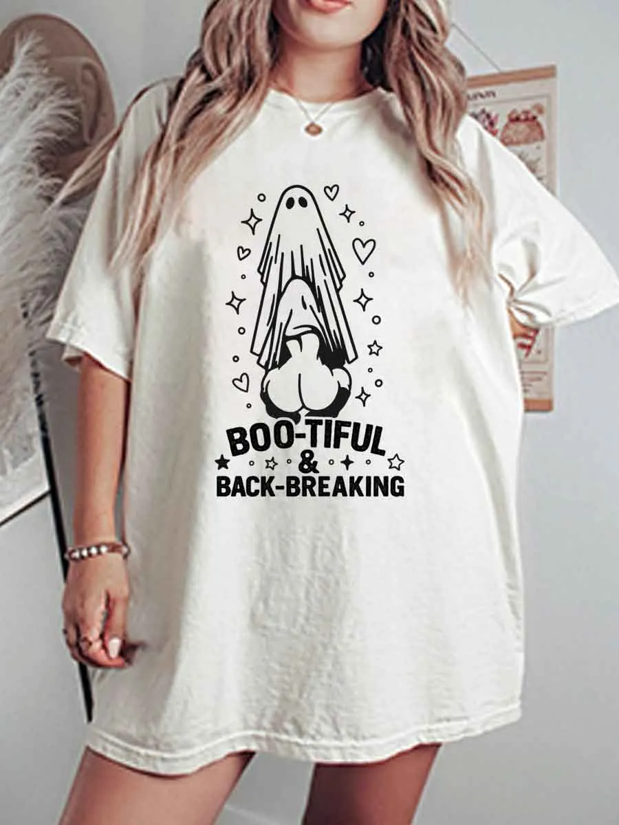 Vintage Boo-Tiful Oversize Graphic Tee