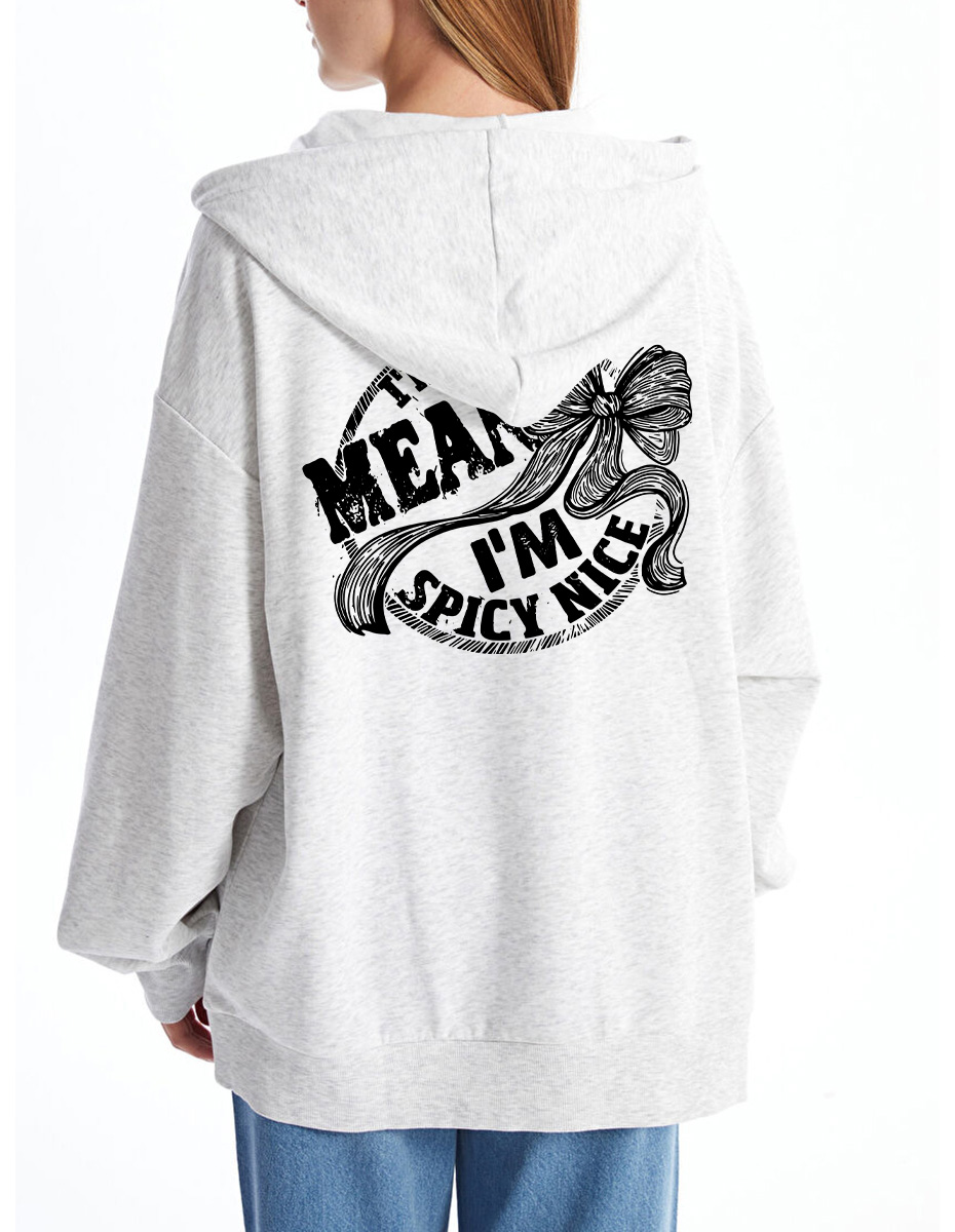 Vintage I’m Not Mean I’m Spicy Zip Hoodie