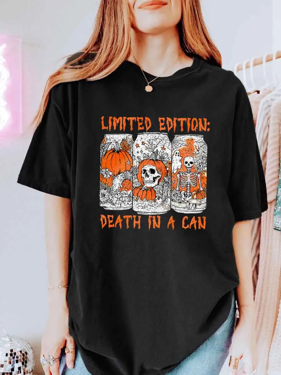 Vintage Death In A Can Oversize Graphic Tee