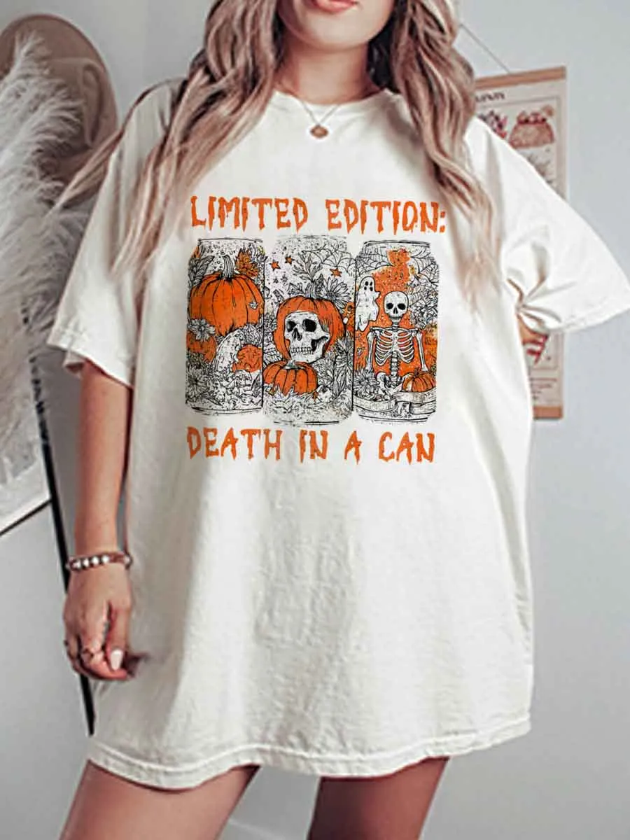 Vintage Death In A Can Oversize Graphic Tee