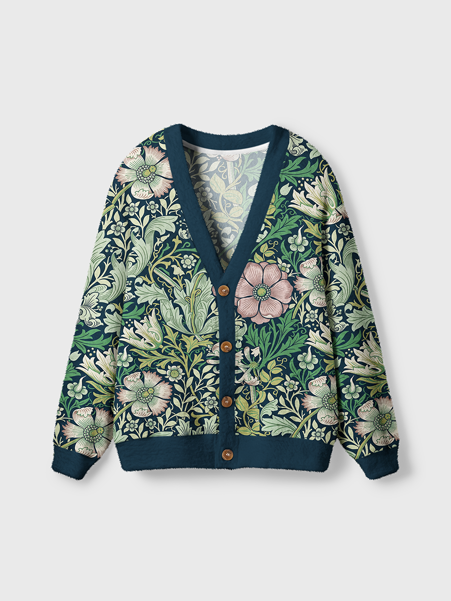 Vintage Classical Arts And Crafts Cardigan Sweaters