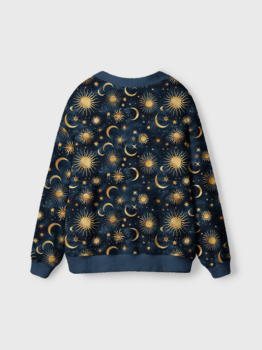 Vintage Mysterious Vintage Astrological Cardigan Sweaters