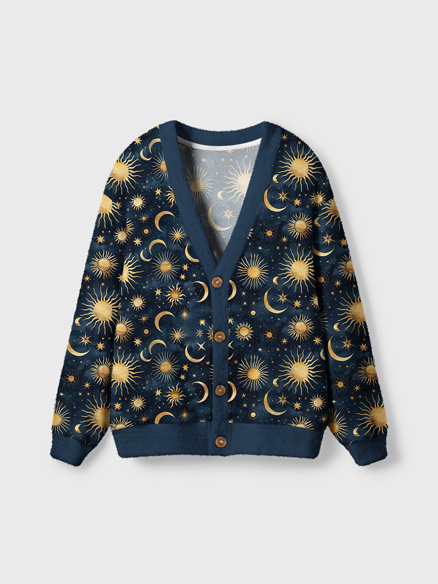 Vintage Mysterious Vintage Astrological Cardigan Sweaters