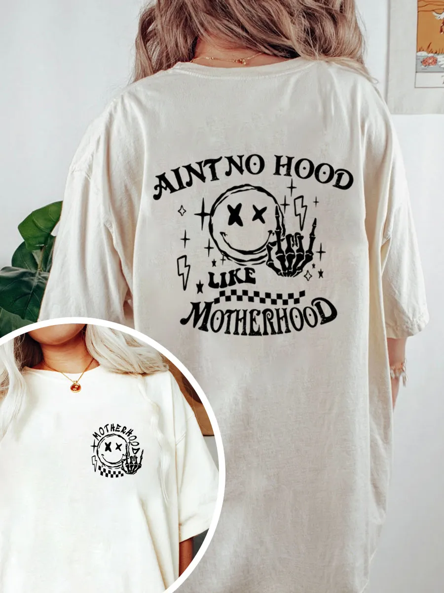 Vintage Ain't No Hood Like Motherhood Oversize Graphic Tee