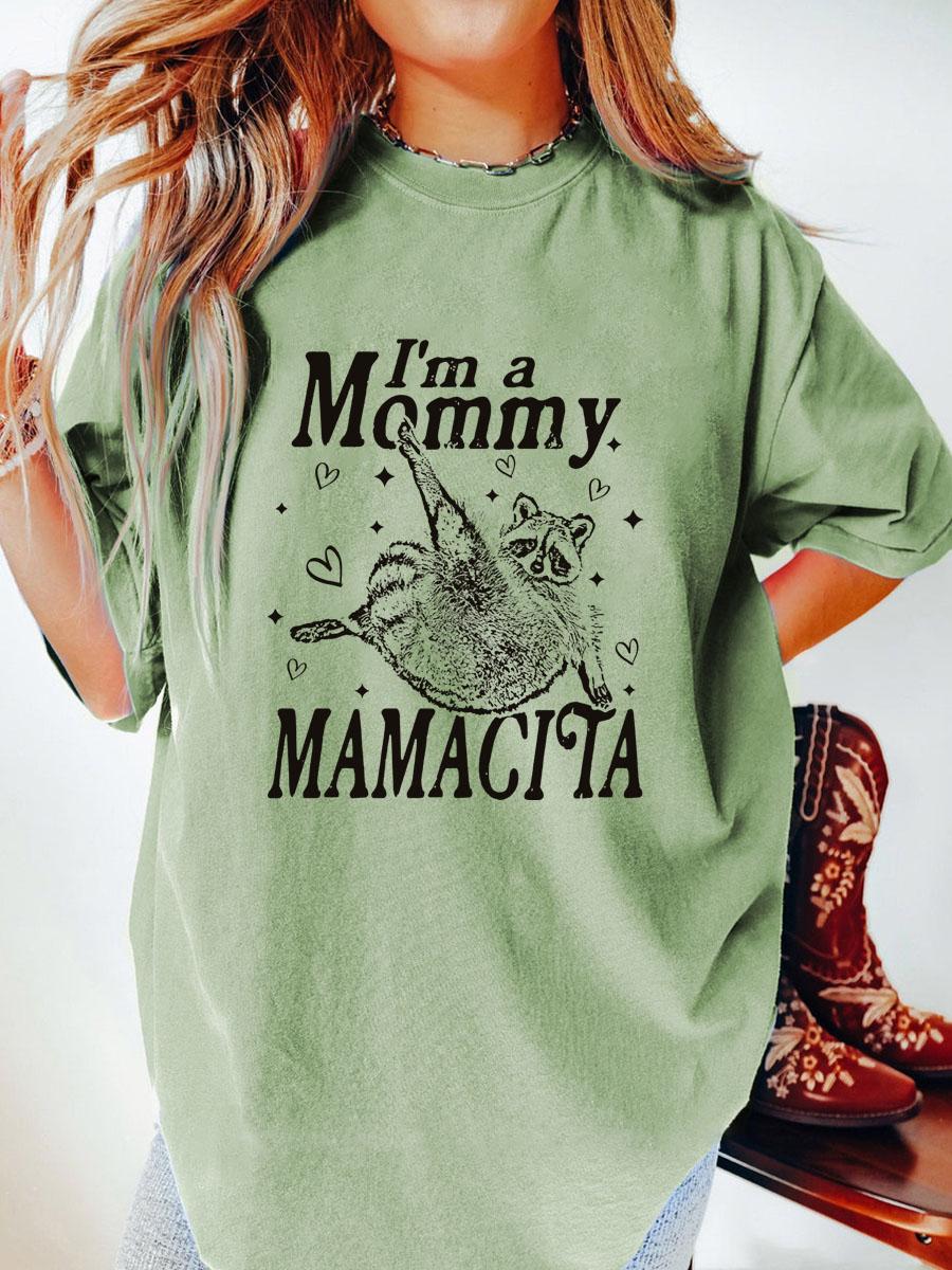 Vintage I'm A Mommy Mamacita Oversize Graphic Tee
