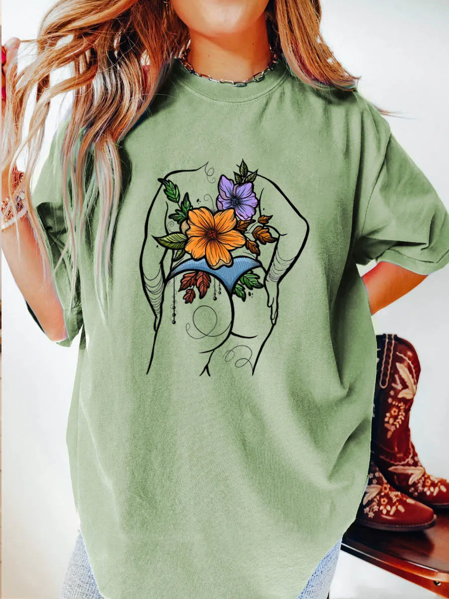 Vintage Ody Positivity Oversize Graphic Tee