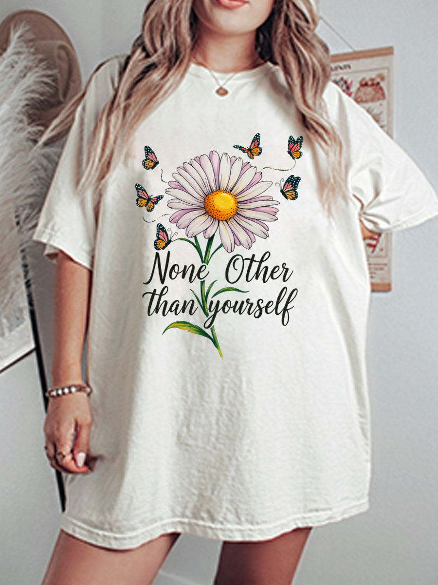 Vintage None Other Than Yourself Oversize Graphic Tee