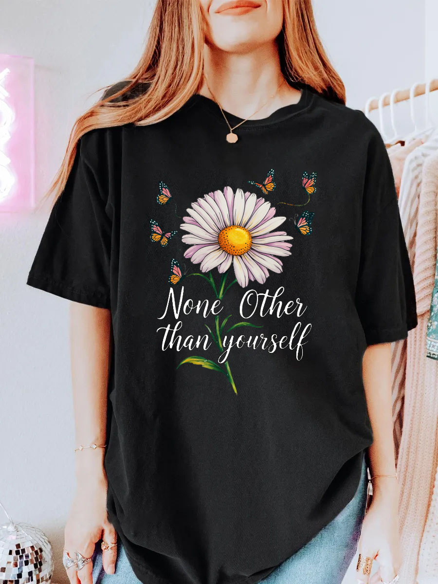 Vintage None Other Than Yourself Oversize Graphic Tee