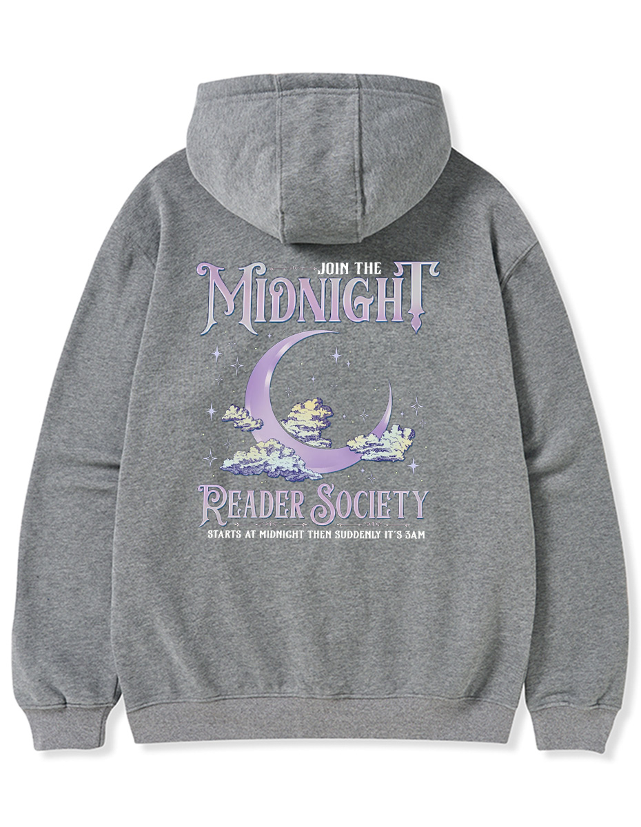 Vintage Night Owl Reader Zip Hoodie