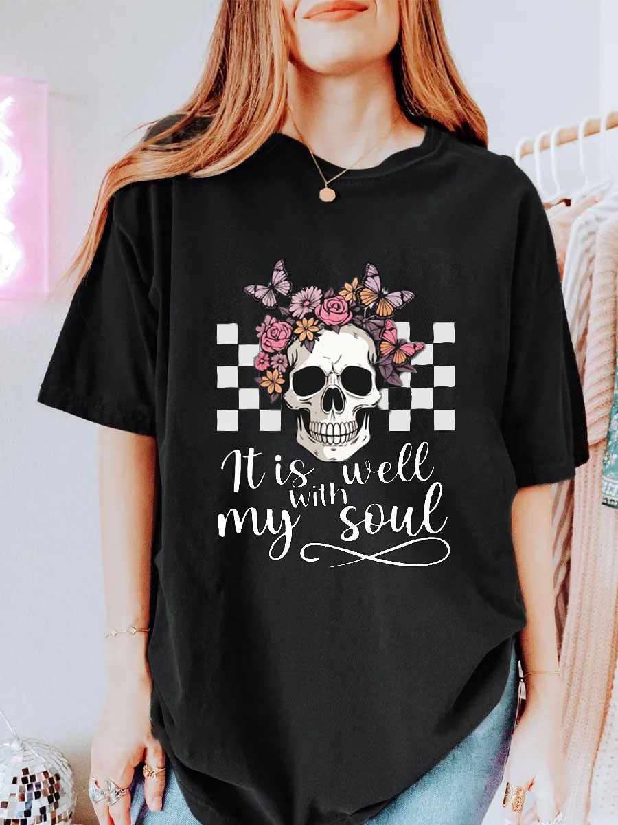 Vintage It Is Well My Soul Oversize Graphic Tee