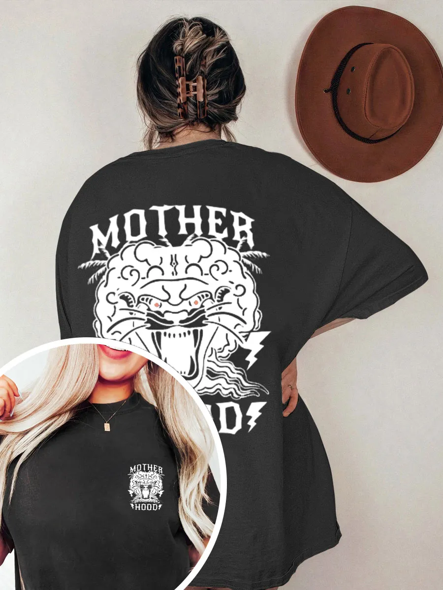 Vintage Trendy Motherhood Oversize Graphic Tee