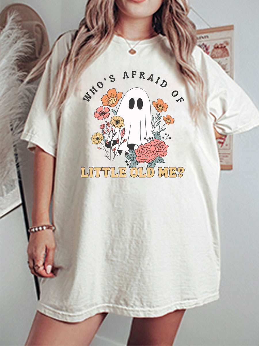 Vintage Whos Afraid Of Little Old Me Oversize Graphic Tee