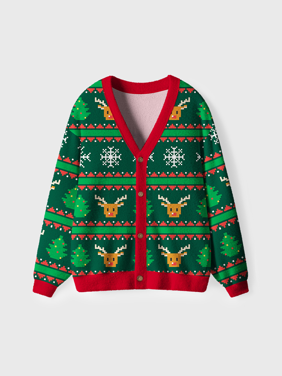 Vintage Merry Christmas Ugly Cardigan Sweaters