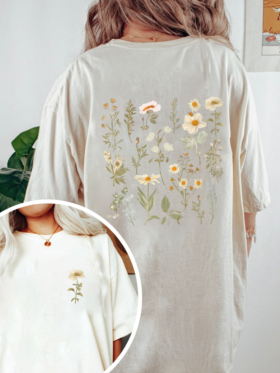 Vintage Daisy Flower Oversize Graphic Tee