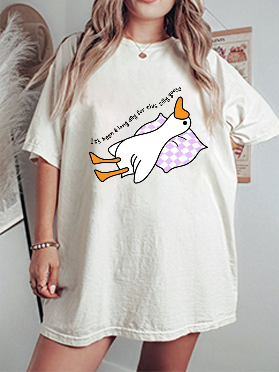 Vintage Silly Goose Oversize Graphic Tee