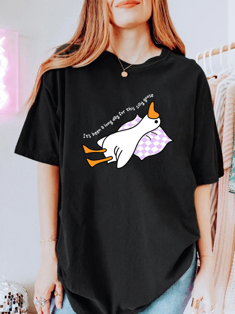 Vintage Silly Goose Oversize Graphic Tee