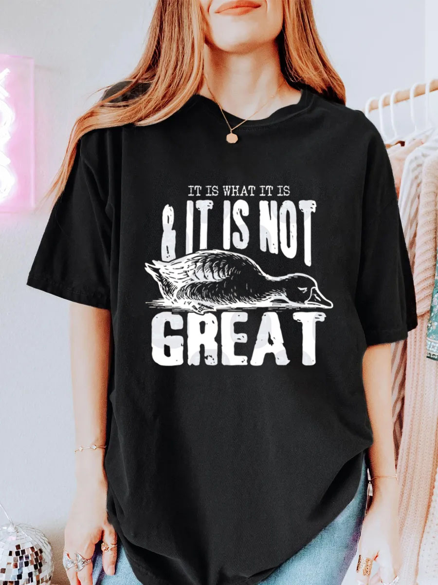 Vintage It Is What It Is Duck Oversize Graphic Tee