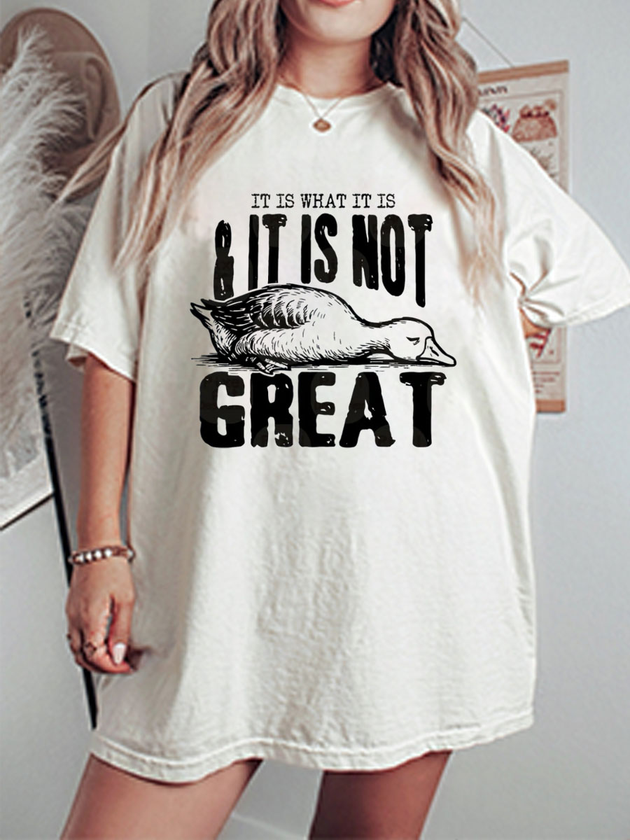 Vintage It Is What It Is Duck Oversize Graphic Tee