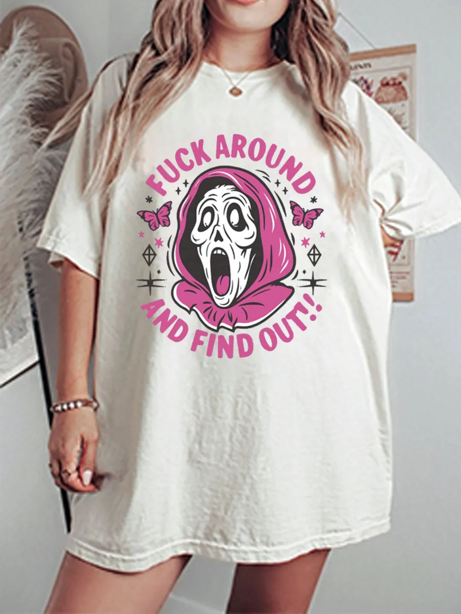 Vintage Fuck Around And Find Out Oversize Graphic Tee