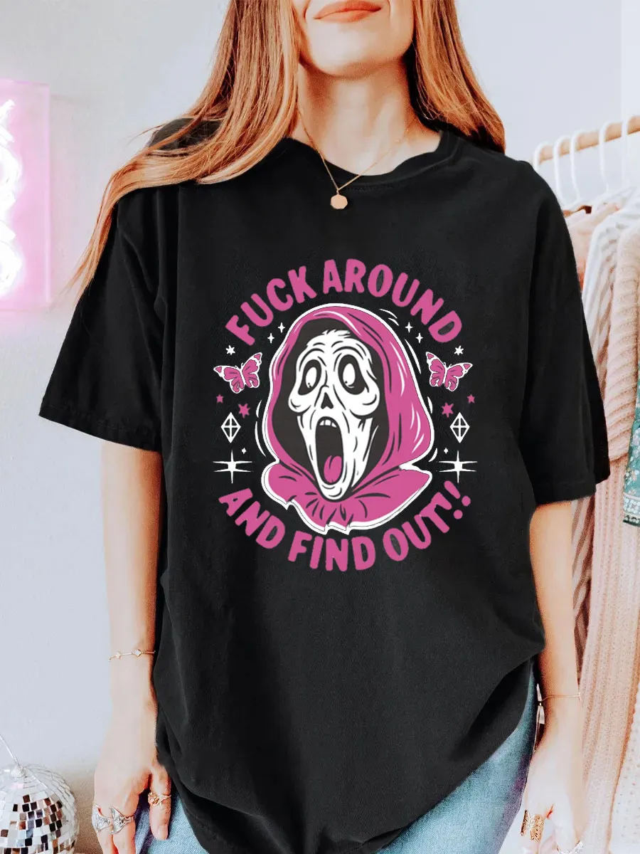 Vintage Fuck Around And Find Out Oversize Graphic Tee