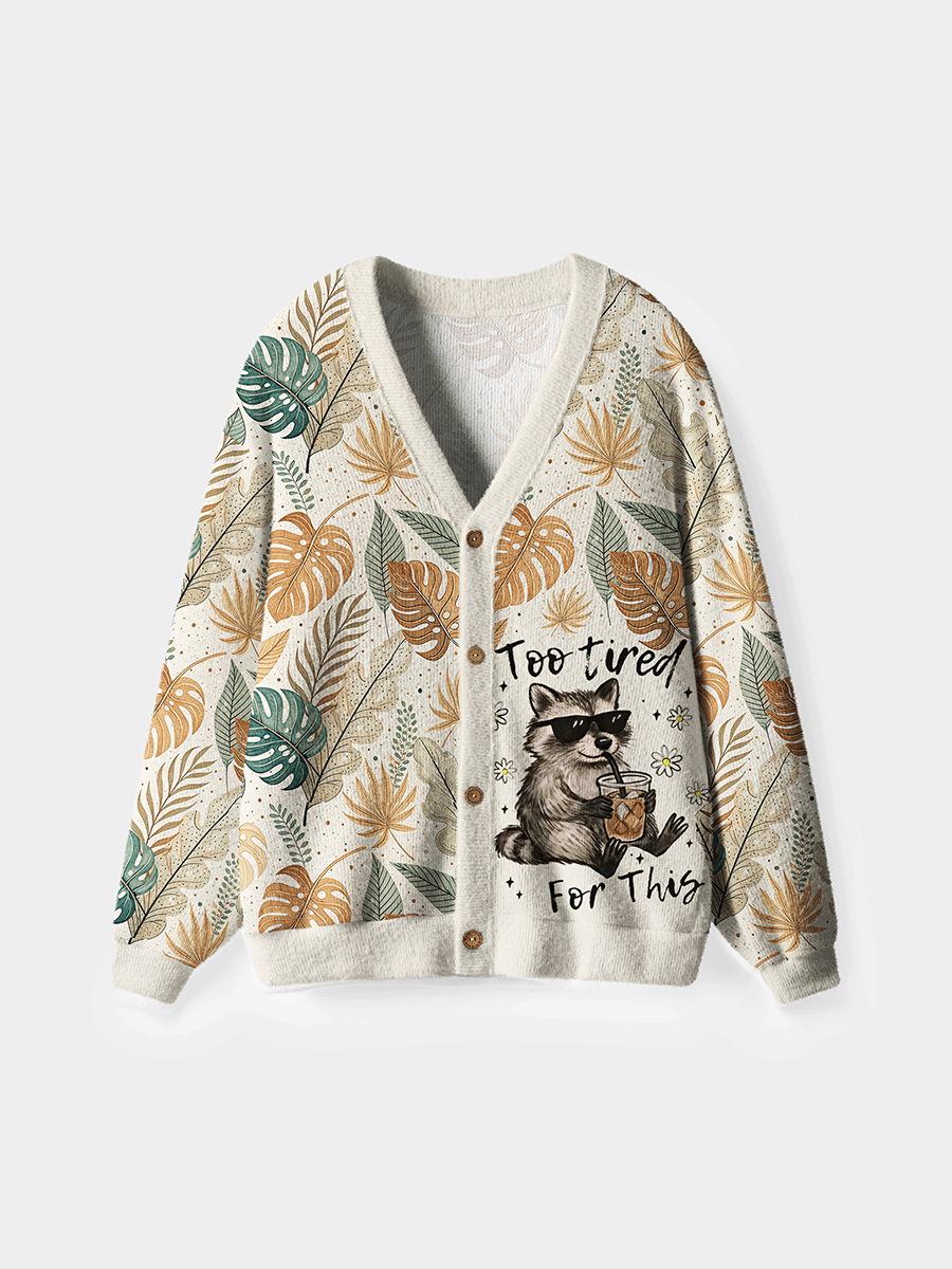 Vintage Too Tired For This Cardigan Sweaters