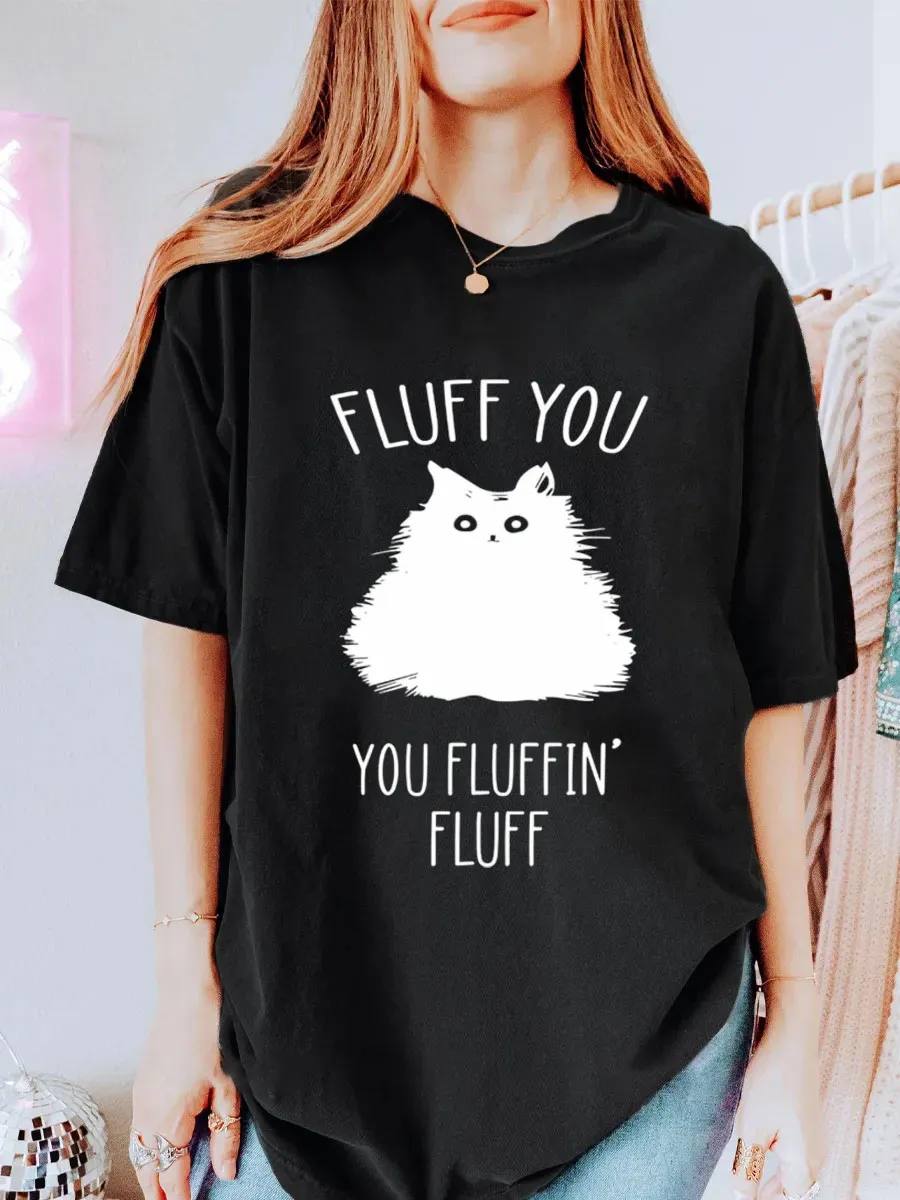 Vintage You Fluffin Fluff Oversize Graphic Tee