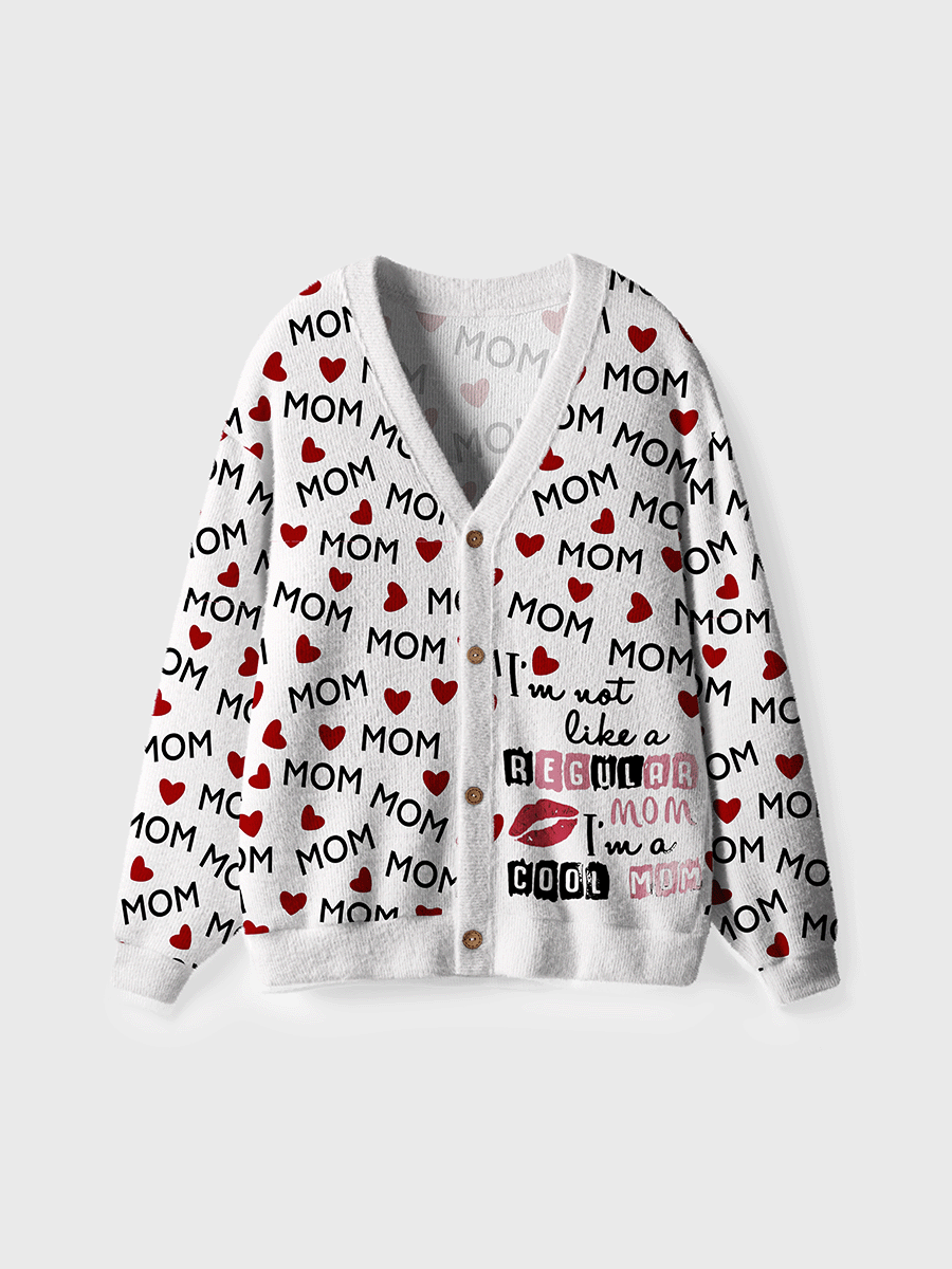 Vintage I'Am Not Like A Regular Mom I'M A Cool Mom Cardigan Sweaters