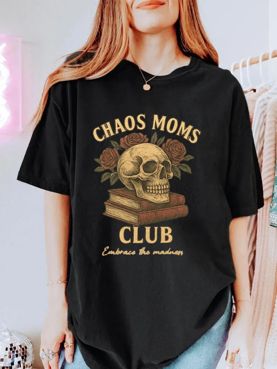 Vintage Mom Club Oversize Graphic Tee